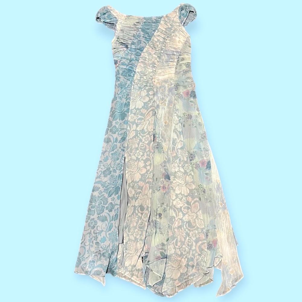 Free People Heart to Heart Floral Midi Dress in Ocean Combo